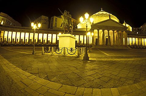 San Francesco di Paola church, Plebiscito square, Naples, Campania, Italy