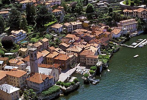 Cityscape, Torno, Como lake, Lombardy, Italy