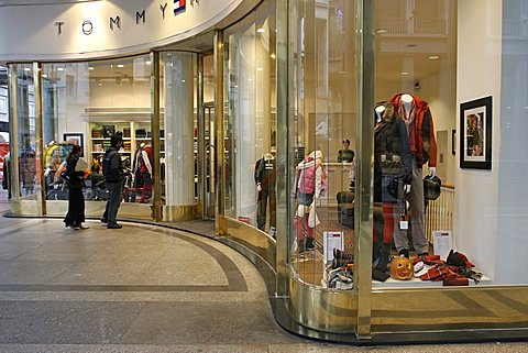 Shop windows, Roma street, Turin, Piedmont, Italy