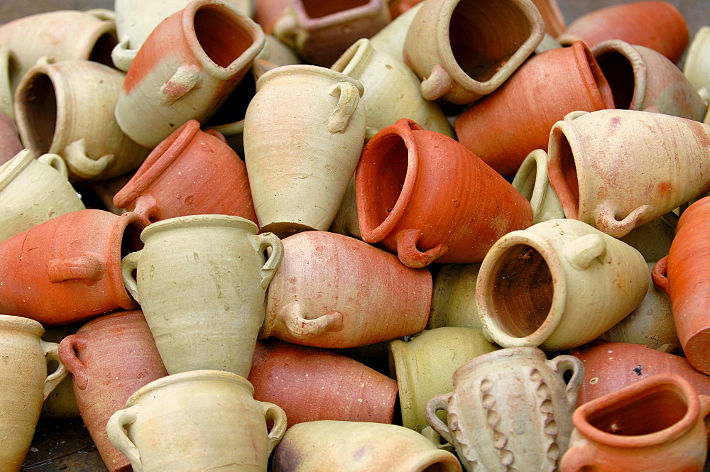 Vases, Sidi Bou Said, Tunisia, North Africa, Africa