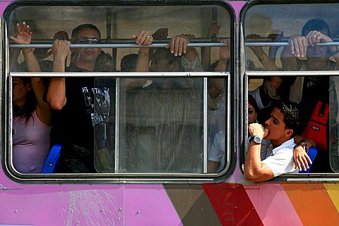 Camellos typical bus, Havana, Cuba, West Indies, Central America