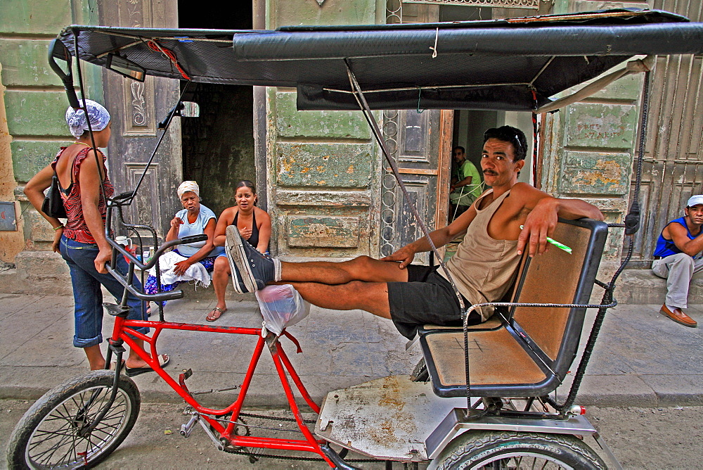 Ciclo-taxi, Havana, Cuba, West Indies, Central America