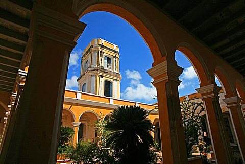 Courtyard, Palacio Cantero, Trinidad, UNESCO World Heritage Site, Cuba, West Indies, Central America