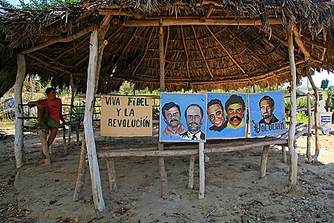 Tribute to heroes, South Coast, Playa Las Coloradas, Cuba, West Indies, Central America