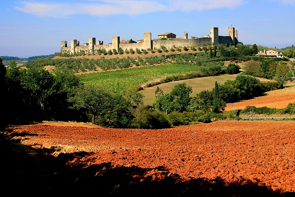 Cityscape, Monteriggioni, Tuscany, Italy, Europe