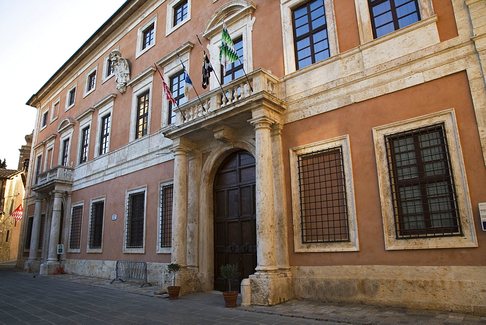 Chigi Zondadari palace, San Quirico d'Orcia, Tuscany, Italy, Europe