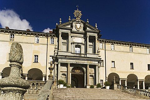 Porta Regia monumental portal, Sanctuary, Oropa, Piedmont, Italy, Europe 