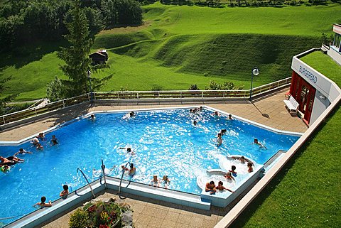 Thermal baths, Leukerbad, Vallese, Switzerland, Europe