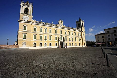 Façade,The Ducal Palace of Colorno also know as Reggia di Colorno, 18th Century, Colorno, Parma, Emilia Romagna, Italy