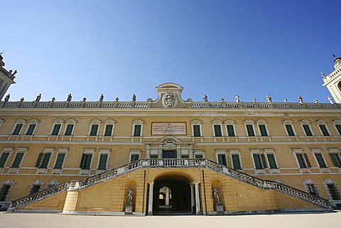 Façade,The Ducal Palace of Colorno also know as Reggia di Colorno, 18th Century, Colorno, Parma, Emilia Romagna, Italy