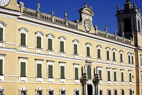 Façade,The Ducal Palace of Colorno also know as Reggia di Colorno, 18th Century, Colorno, Parma, Emilia Romagna, Italy