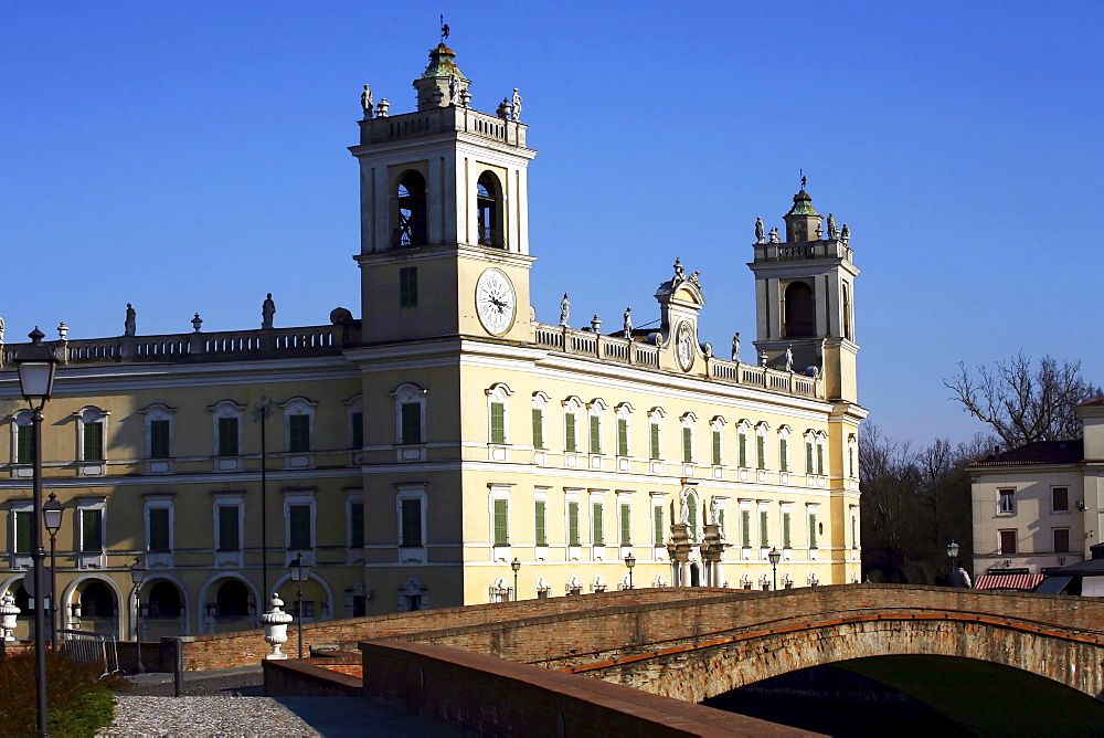 Façade,The Ducal Palace of Colorno also know as Reggia di Colorno, 18th Century, Colorno, Parma, Emilia Romagna, Italy