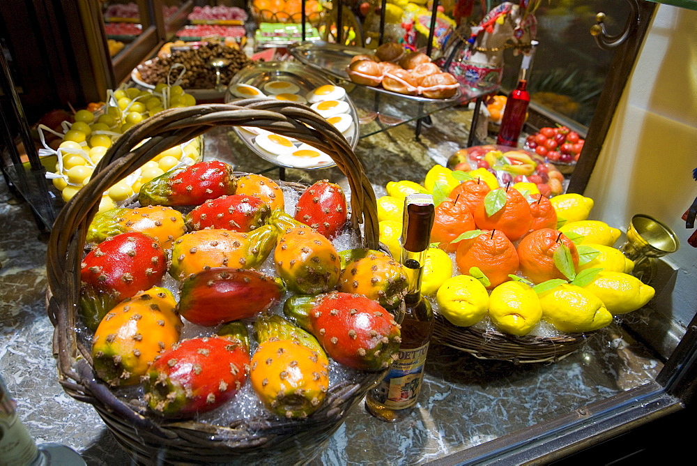 Marzipan fruits, Taormina, Sicily, Italy 