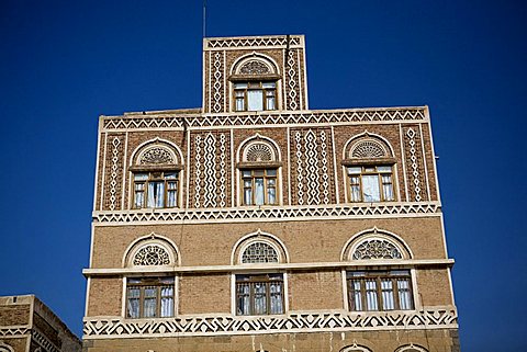 Architecture, Sana'a, Yemen, Middle East  