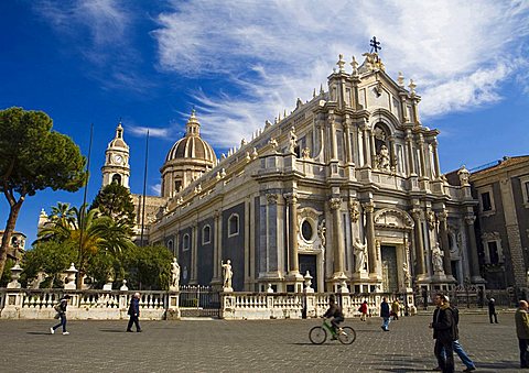 Duomo square, Catania, Sicily, Italy, Europe