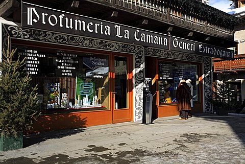 Shops, Livigno, Lombardy, Italy