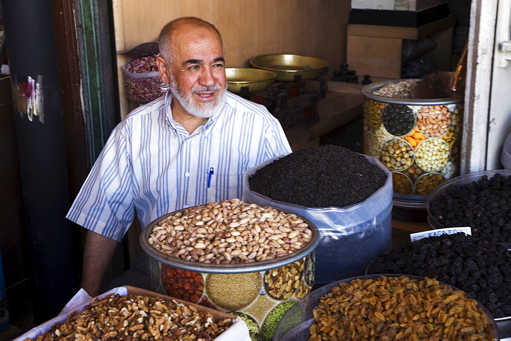 The owner of a shop in the Bazaar, Gaziantep, Turkey, Europe