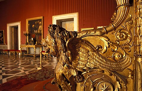 Throne room, Palazzo Reale, Naples, Campania, Italy