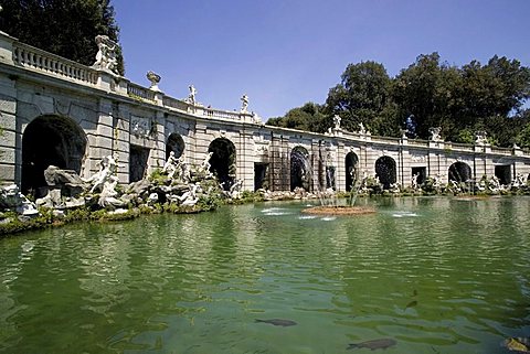 La Fontana di Eolo fountain,  Parco della Reggia di Caserta garden, Caserta, Campania, Italy, Europe