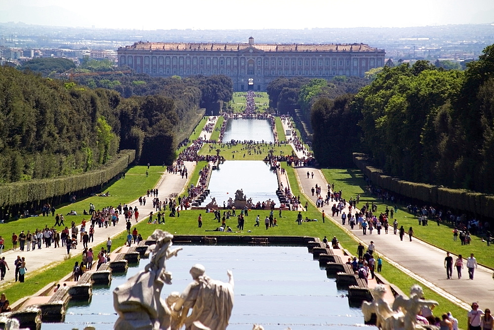 Park and gardens of Reggia di Caserta, Caserta,  Campania, Italy, Europe