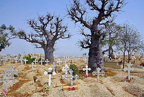 Christian cemetery, Joal-Fadiouth, Republic of Senegal, Africa