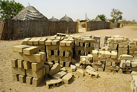 Mud bricks, Republic of Senegal, Africa