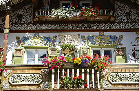 House in Canazei,  Fassa Valley, Trento Province, Trentino, Italy                                