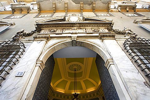 Façade Palazzo Baldassarre Lomellini palace, World heritage UNESCO site, Via Garibaldi, Strade Nuove, Rolli Palaces, Genoa, Ligury, Italy