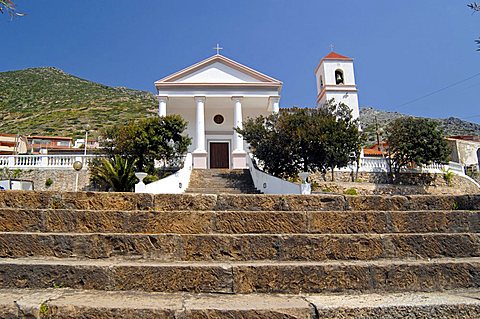 San Giovanni Battista church, Buggerru, Sulcis, Iglesiente, Carbonia, Iglesias, Sardinia, Italy