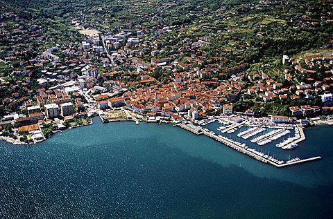 aerial view Muggia, Trieste, Friuli Venezia Giulia, Italy