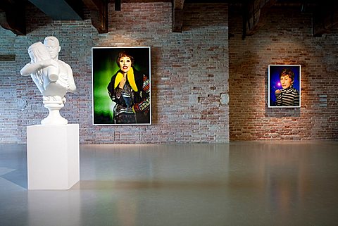 Works of Cindy Sherman and sculpture of Jeff Koons, , 53rd Biennial Exhibition of Modern Art, Venice, Veneto, Italy