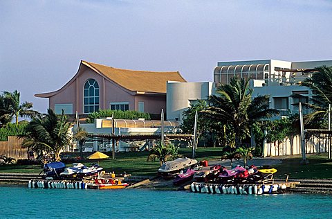 Villas along the coast, Jeddah, Saudi Arabia, Middle East
