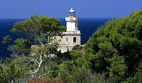 Lighthouse, San Domino island, Tremiti Islands, Puglia, Italy