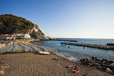 Beach, Sant' Angelo, Ischia island, Campania, Italy