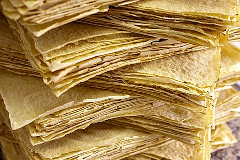 Traditional Carasau crispy bread, Sardinia, Italy, Europe