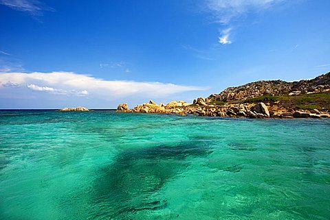 Mortorio Island, Sardinia, Italy. Emerald sea