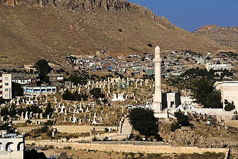 The ancient graveyard,  Mardin, Turkey, Europe