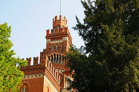 The Crespi family's house, 19th century Workers' Village, Villaggio Crespi d'Adda, UNESCO World Heritage Site, Lombardy, Italy