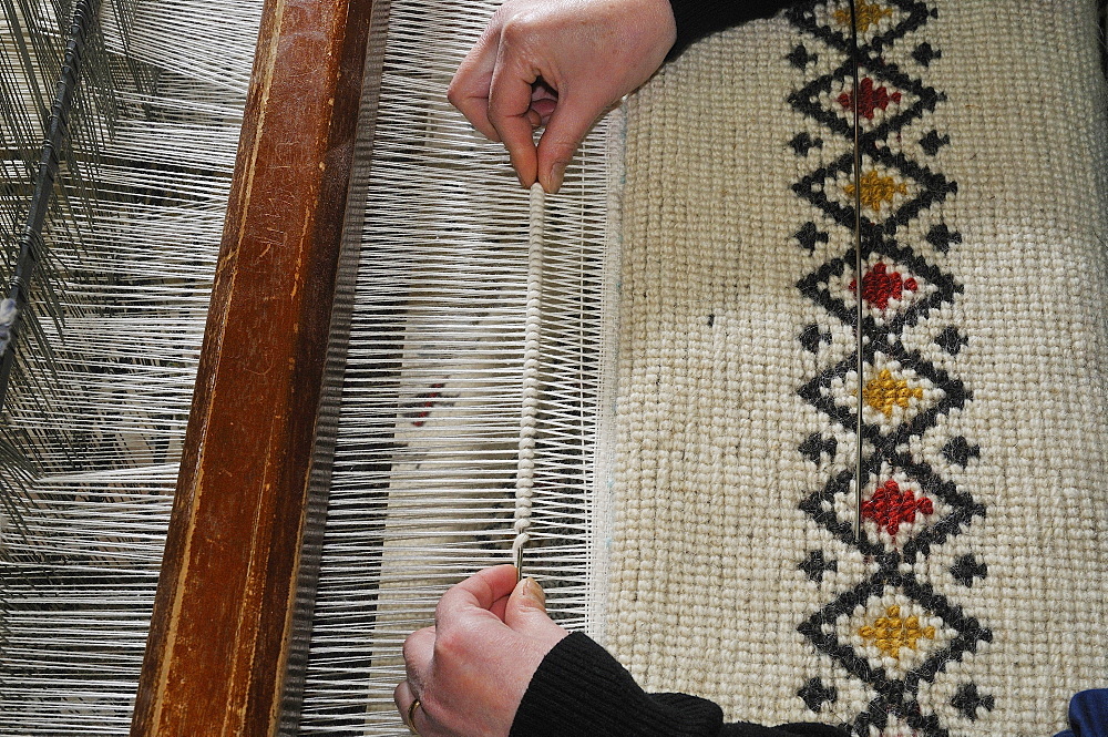 Textile art, Su Marmuri, Ulassai, Ogliastra, Sardinia, Italy, Europe