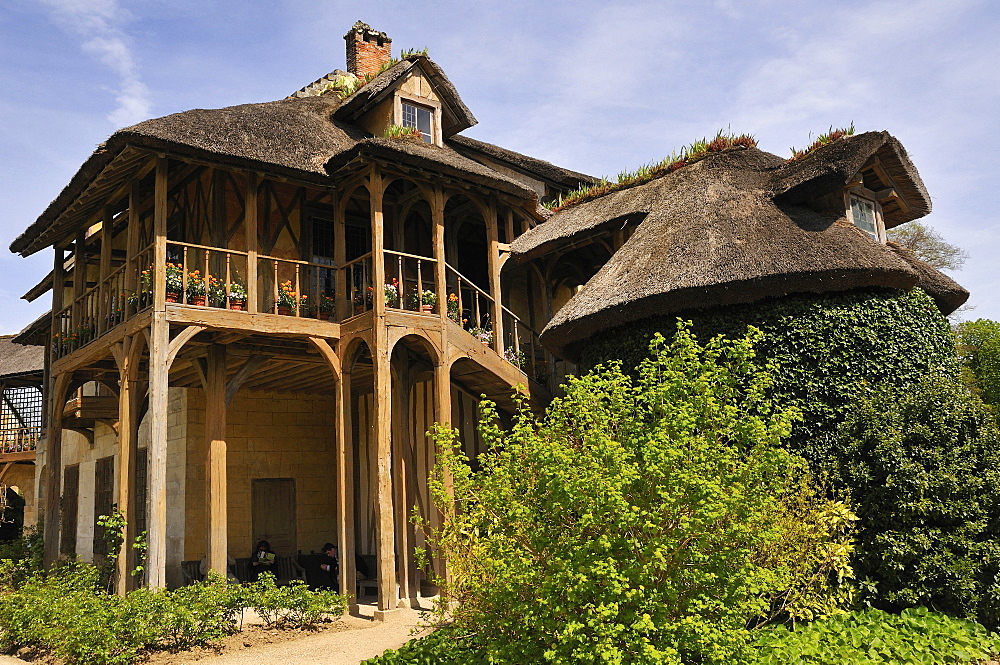 Hameau de Marie Antoinette, Giardini del Petit Trianon, Palace of Versailles, Versailles, Paris, Ile-de-France, France, Europe