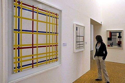 Piet Mondrian, Musee National d'Art Moderne, Centre Georges Pompidou, Beaubourg, Paris, Ile-de-France, France, Europe