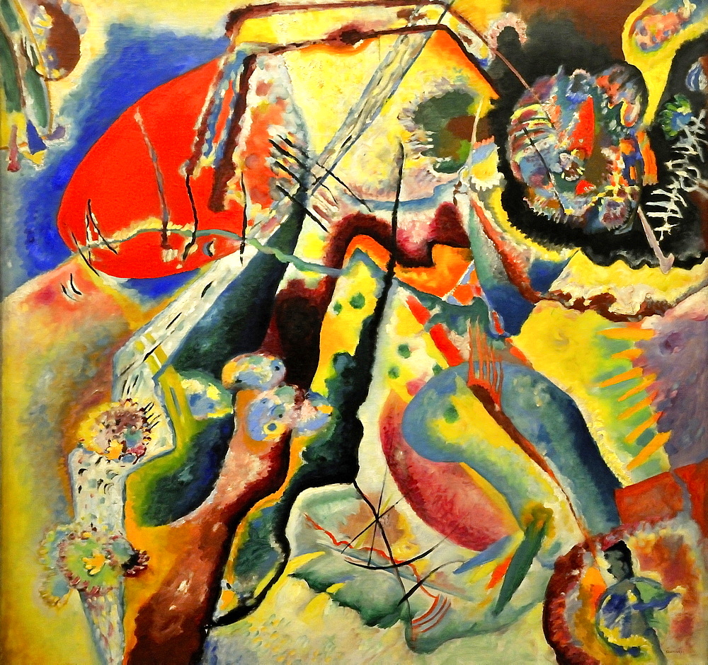 The Red Spot, Vassily Kandinsky, Musee National d'Art Moderne, Centre Georges Pompidou, Beaubourg, Paris, Ile-de-France, France, Europe