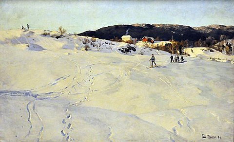 A Winter's Day in Norway, Fritz Thaulow, Musee d'Orsay, Paris, Ile-de-France, France, Europe