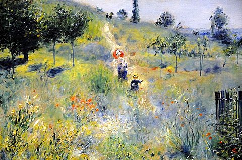 Path Climbing Through Long Grass, Pierre-Auguste Renoir, Musee d'Orsay, Paris, Ile-de-France, France, Europe