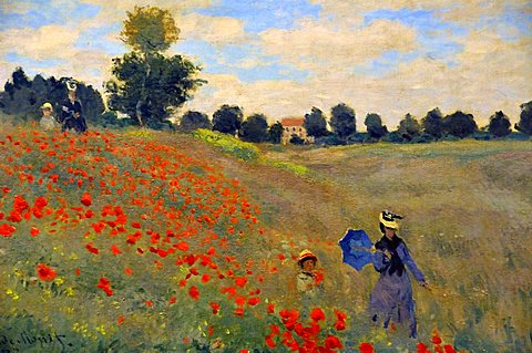 Poppy Field, Claude Monet, Musee d'Orsay, Paris, Ile-de-France, France, Europe