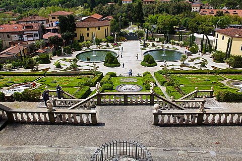 Flight of steps, Garden, Vila Garzoni, Collodi, Tuscany, Italy