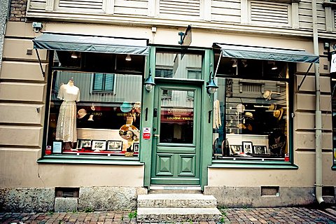 Vintage shop, Haga, Goteborg; West Coast; Sweden; Europe