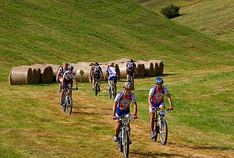 Lessiniabike race, Malga Fratte near Sega di Ala in Lessinia, Trentino Alto Adige, Italy, Europe