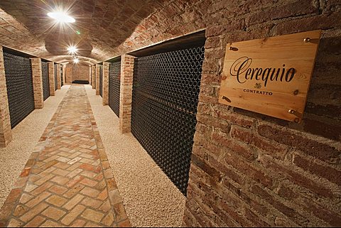 Contratto underground wine cathredral in Canelli, Asti, Piedmont, Italy, Europe