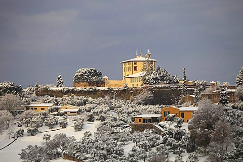 Snow in Florence, Belvedere fort,  Tuscany, Italy, Europe